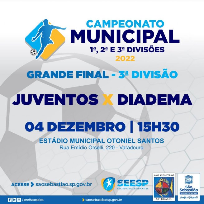 Foto: Juventus e Diadema decidem 3ª Divisão do Campeonato Municipal de Futebol 
