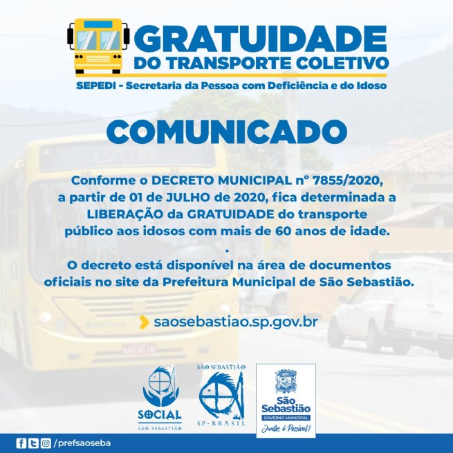 Foto: Prefeitura libera gratuidade de transporte público a idosos 
