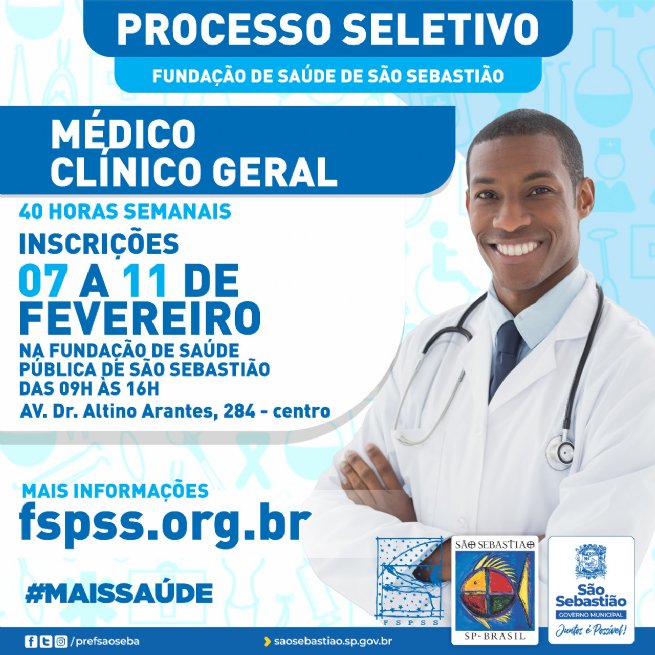 Foto: Prefeitura abre processo seletivo para cinco vagas de médico clínico geral