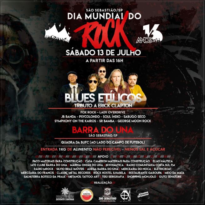 Foto: Dia Mundial do Rock é comemorado em Barra do Una no sábado (13)