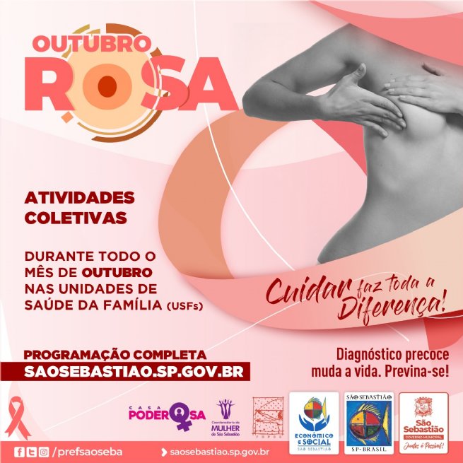 Foto: Outubro Rosa: USFs terão ações durante todo o mês voltadas à prevenção ao câncer de mama