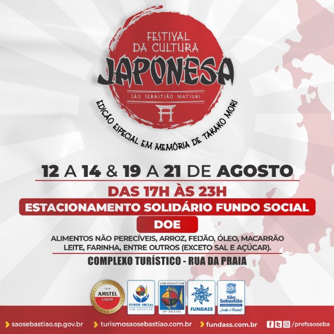 Foto: Fundo Social realiza estacionamento solidário no ‘Festival da Cultura Japonesa - São Sebastião Matsuri’