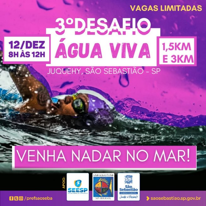 Foto: São Sebastião recepciona o 3º Desafio de Águas Vivas neste domingo