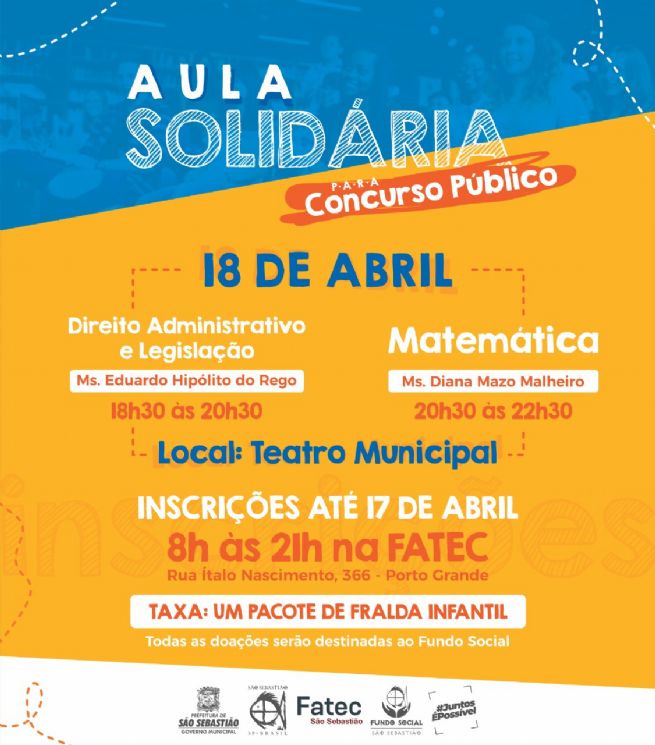 Foto: Fundo Social e Fatec oferecem aula solidária para concurso público da Prefeitura