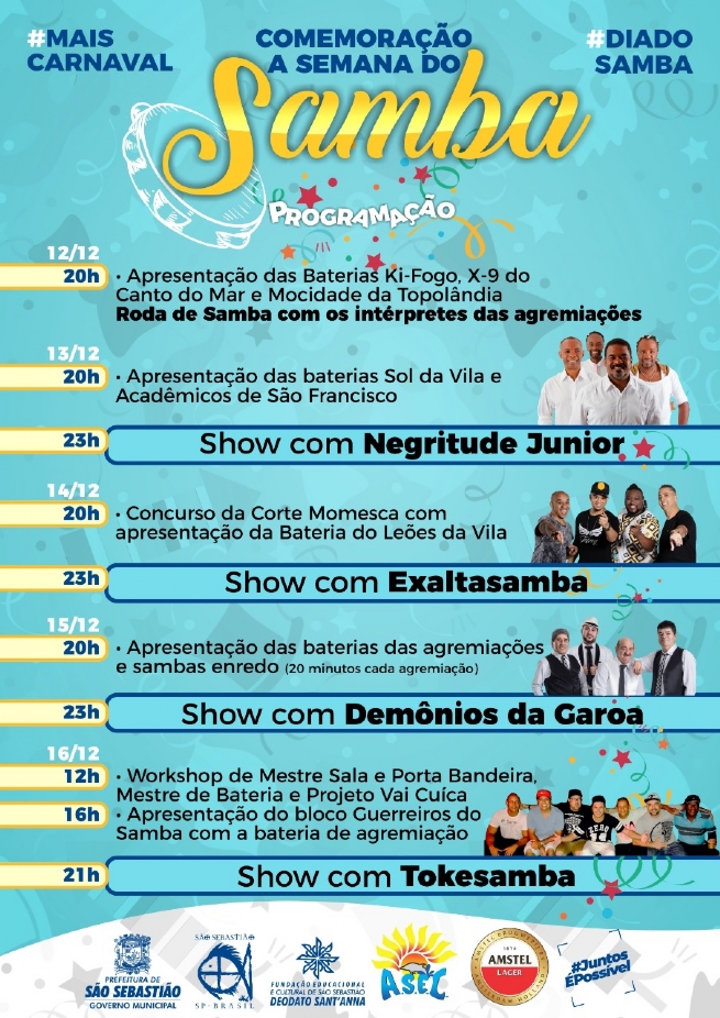 Foto: Semana do Samba de São Sebastião começa nesta quarta-feira