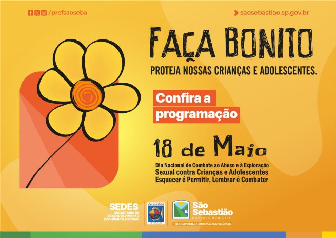 Foto: Prefeitura de São Sebastião promove campanha contra o abuso e a exploração sexual de crianças e adolescentes