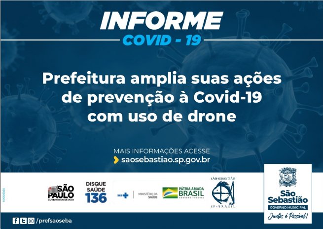 Foto: Prefeitura amplia suas ações de prevenção à Covid-19 com uso de drone