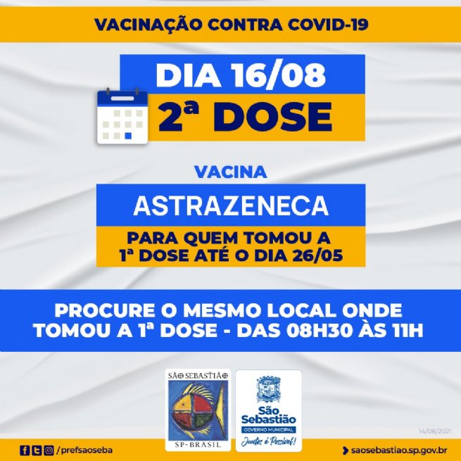 Foto: Pessoas imunizadas com Astrazeneca até o dia 26 de maio recebem a segunda dose nesta segunda-feira (16)