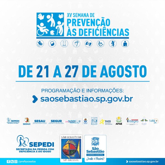 Foto: 15ª Semana de Prevenção às Deficiências começa neste sábado (21)