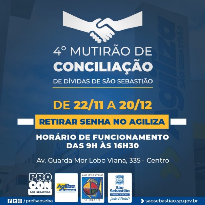 Foto: Procon de São Sebastião realiza 4º Mutirão de Conciliação de Dívidas
