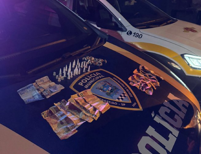 Foto: Polícia Municipal prende acusado por tráfico de drogas em Boiçucanga