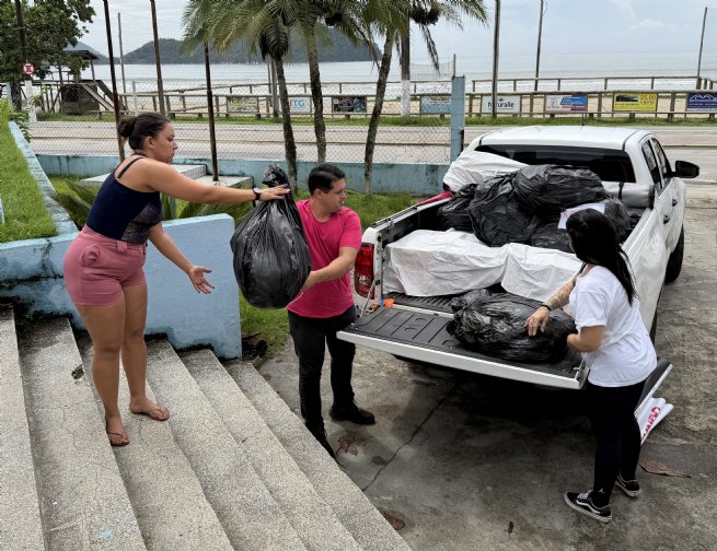 Foto: Fundo Social envia itens e apoio para Ubatuba após fortes chuvas