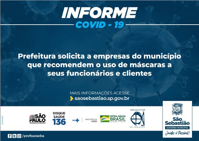Foto: Prefeitura solicita a empresas que recomendem uso de máscaras a funcionários e clientes