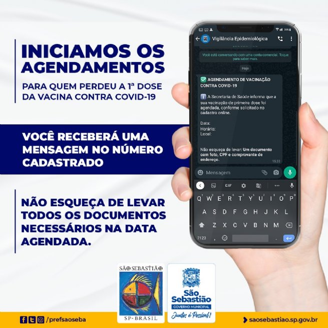 Foto: São Sebastião inicia vacinação contra Covid-19 de munícipes que não tomaram a primeira dose